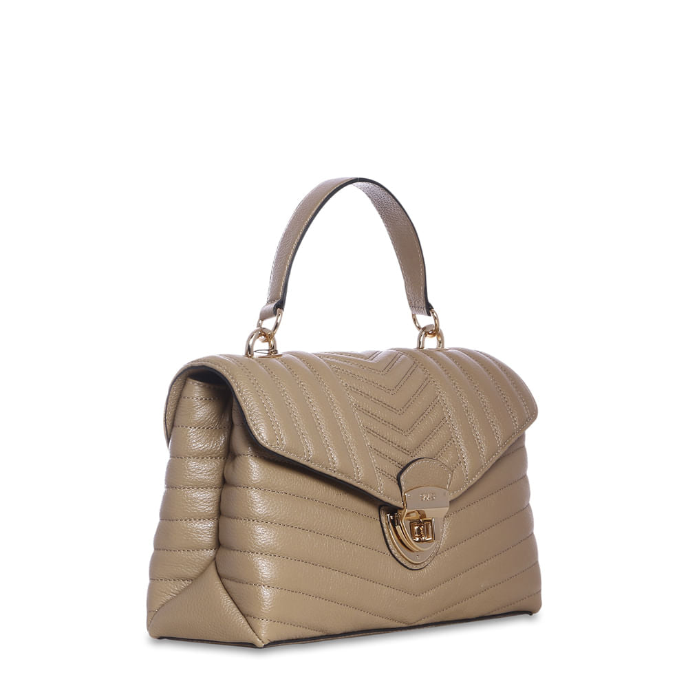 Bolsa bordada em couro