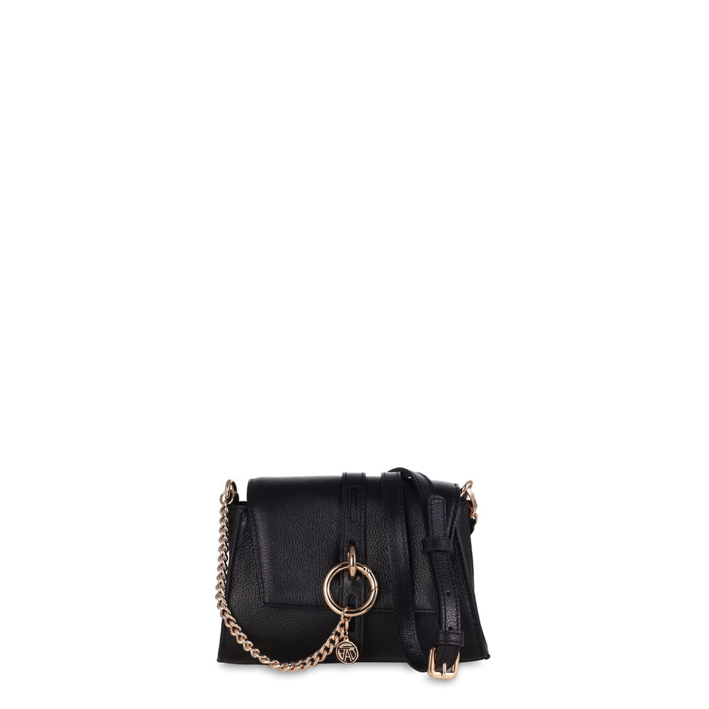 Mini Bag Preta em Couro
