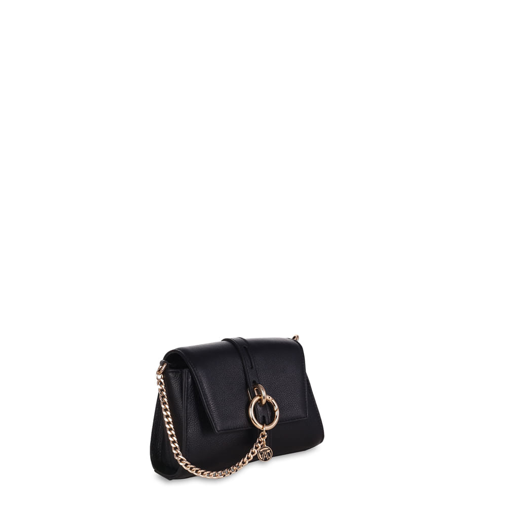 Mini Bag Preta em Couro