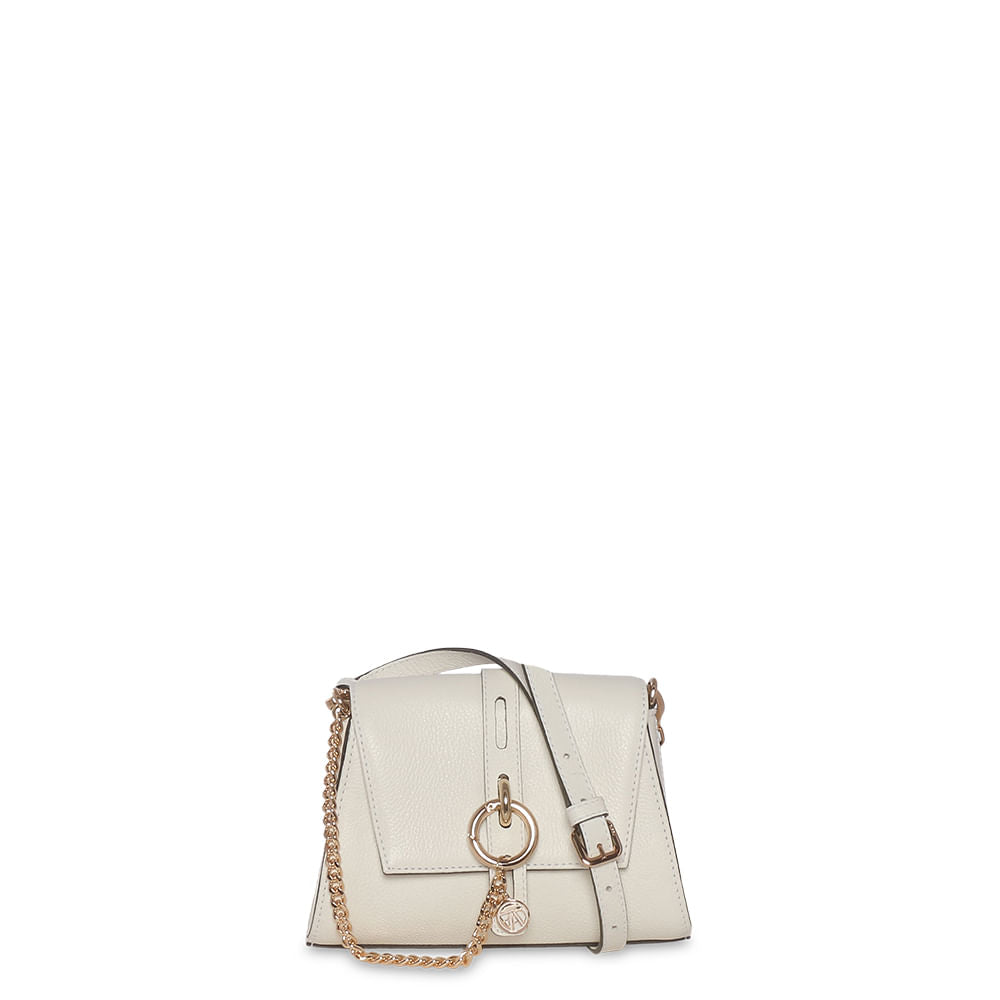Mini Bag Branca em Couro