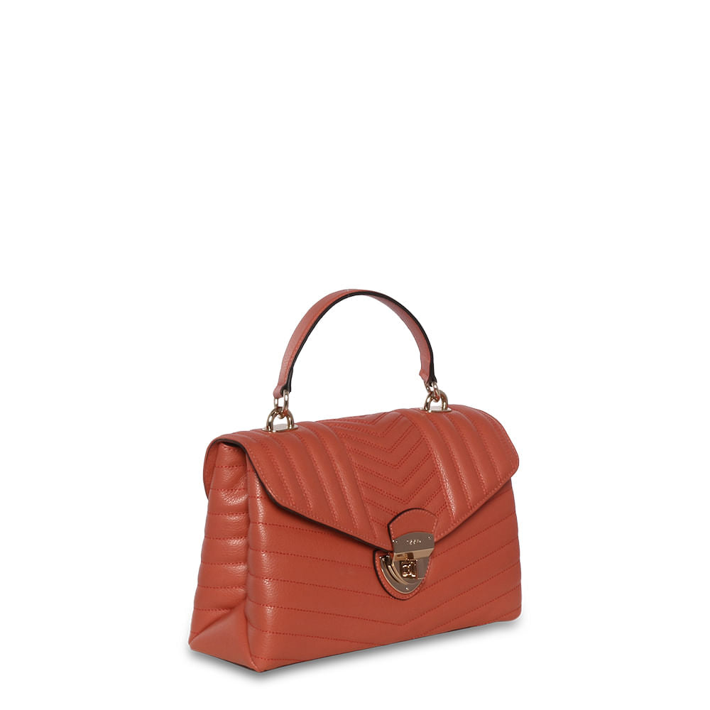 Bolsa bordada em couro