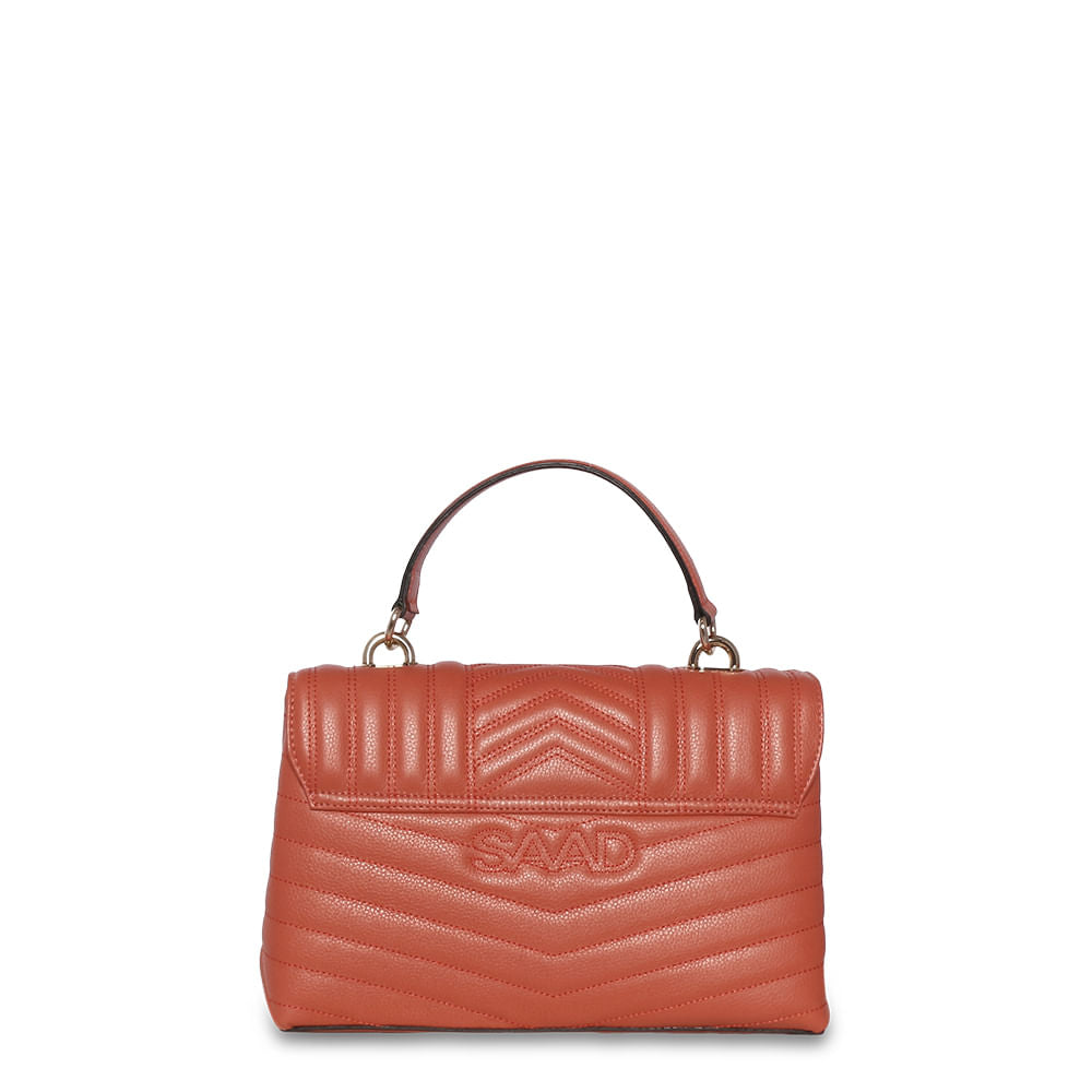 Bolsa bordada em couro