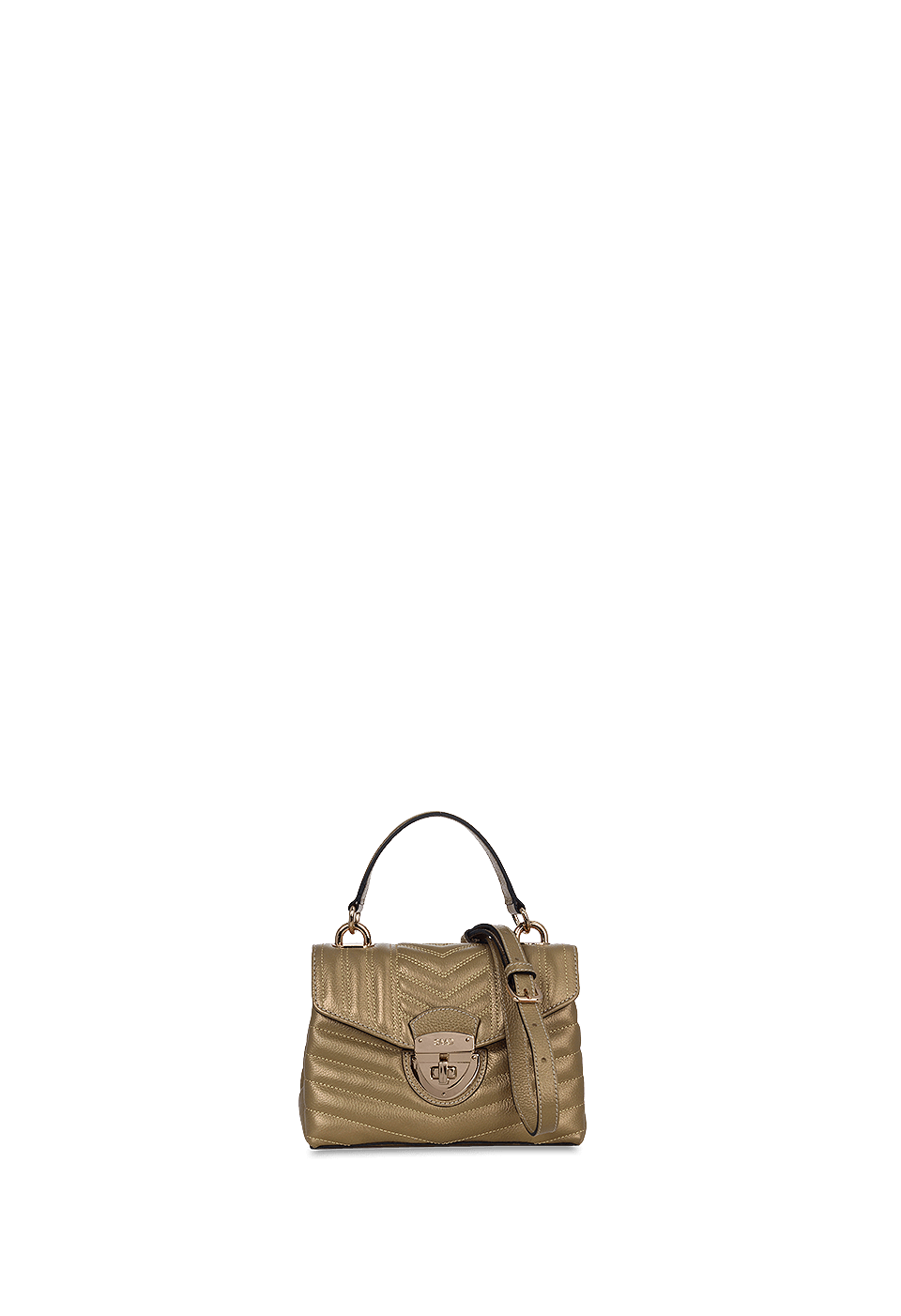 Bolsa Bordada Mini em Couro