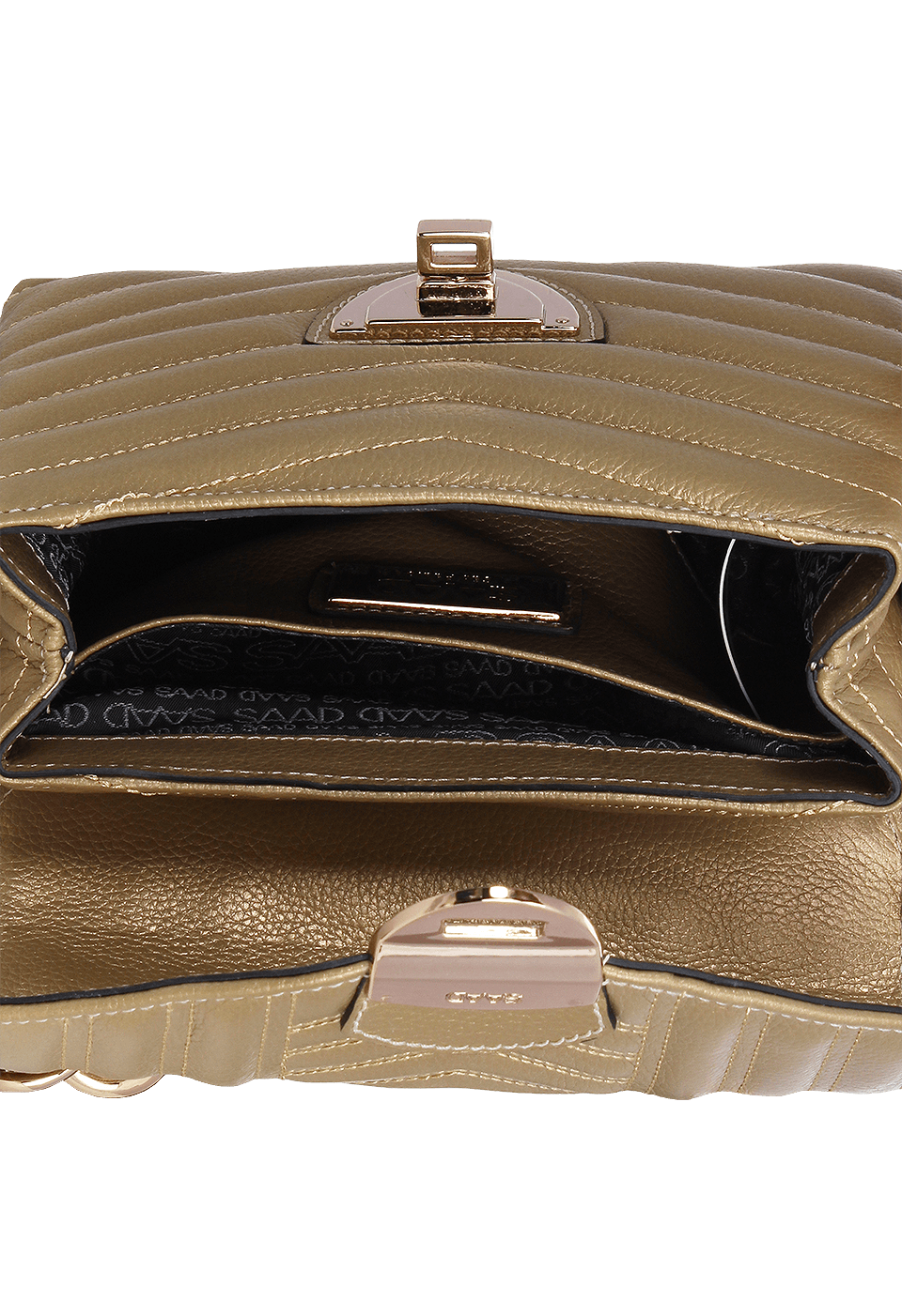 Bolsa Bordada Mini em Couro
