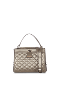Bolsa Matelassê em Couro Perolado