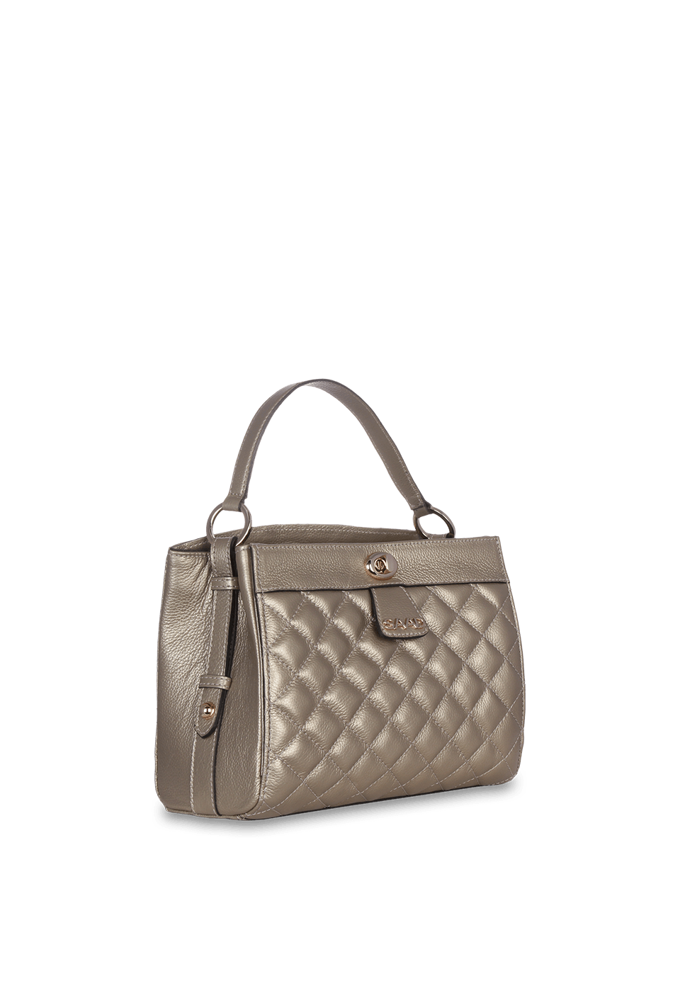 Bolsa Matelassê em Couro Perolado