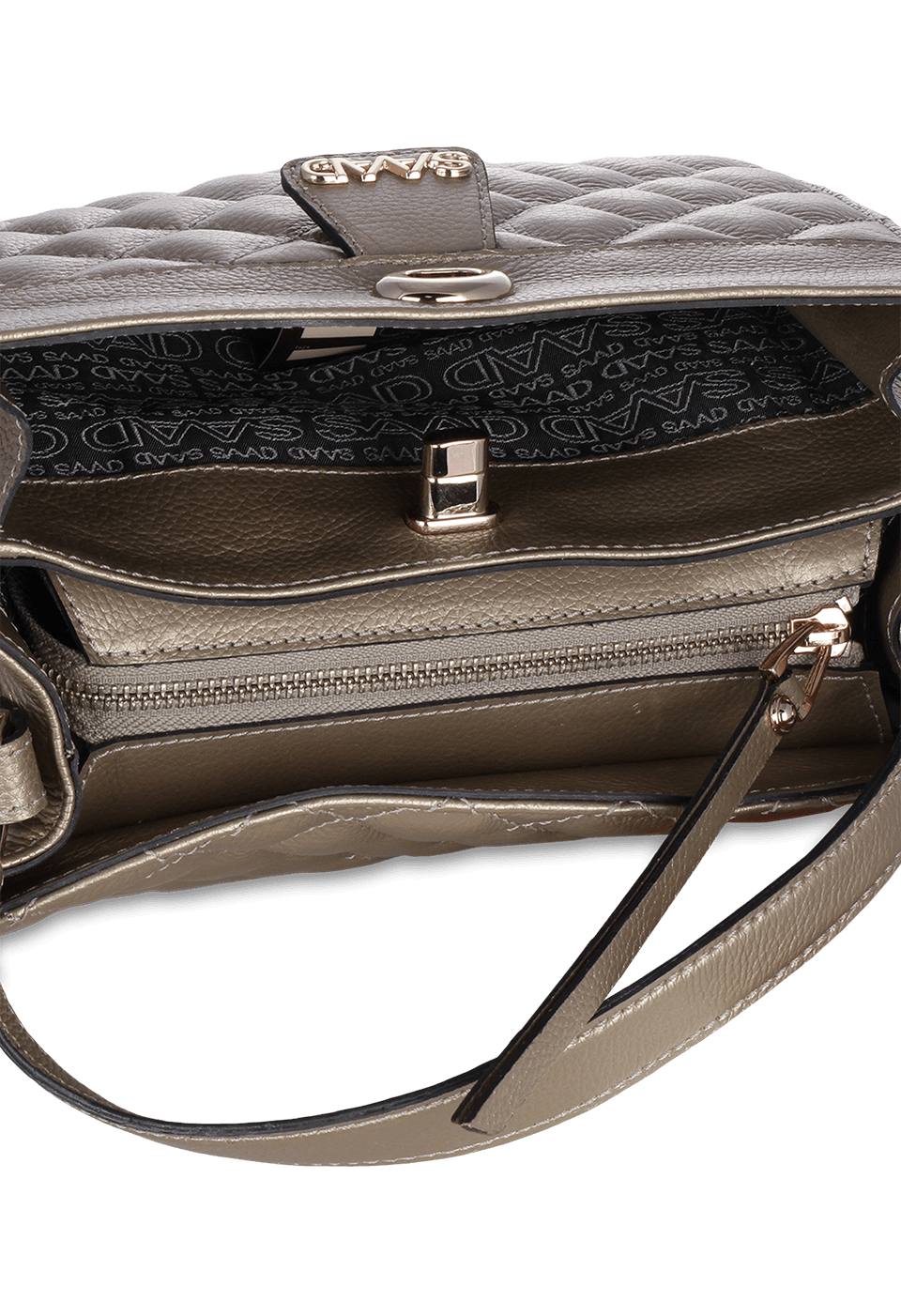 Bolsa Matelassê em Couro Perolado