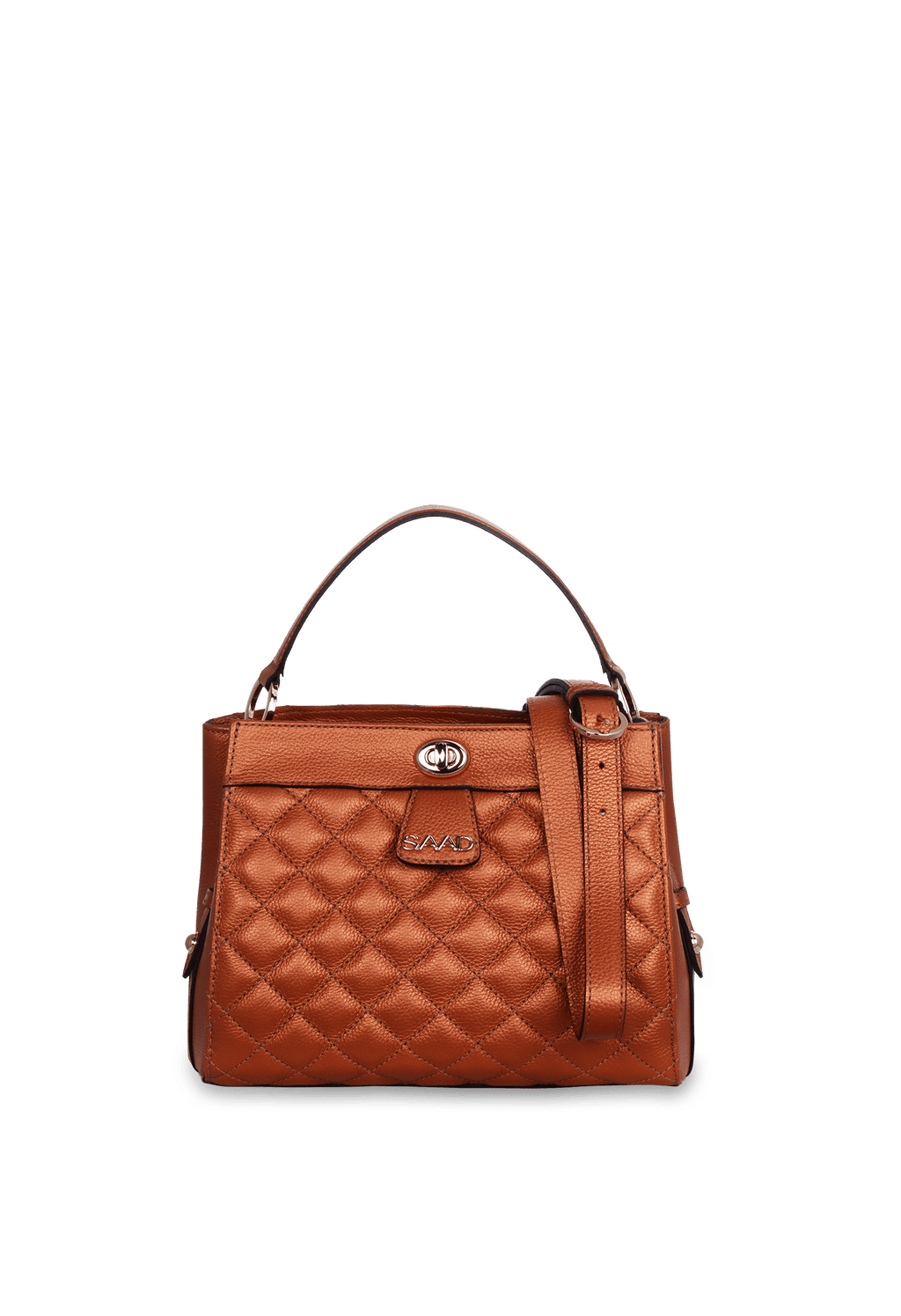 Bolsa Matelassê em Couro Perolado