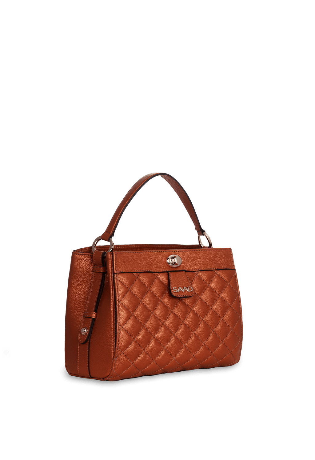 Bolsa Matelassê em Couro Perolado