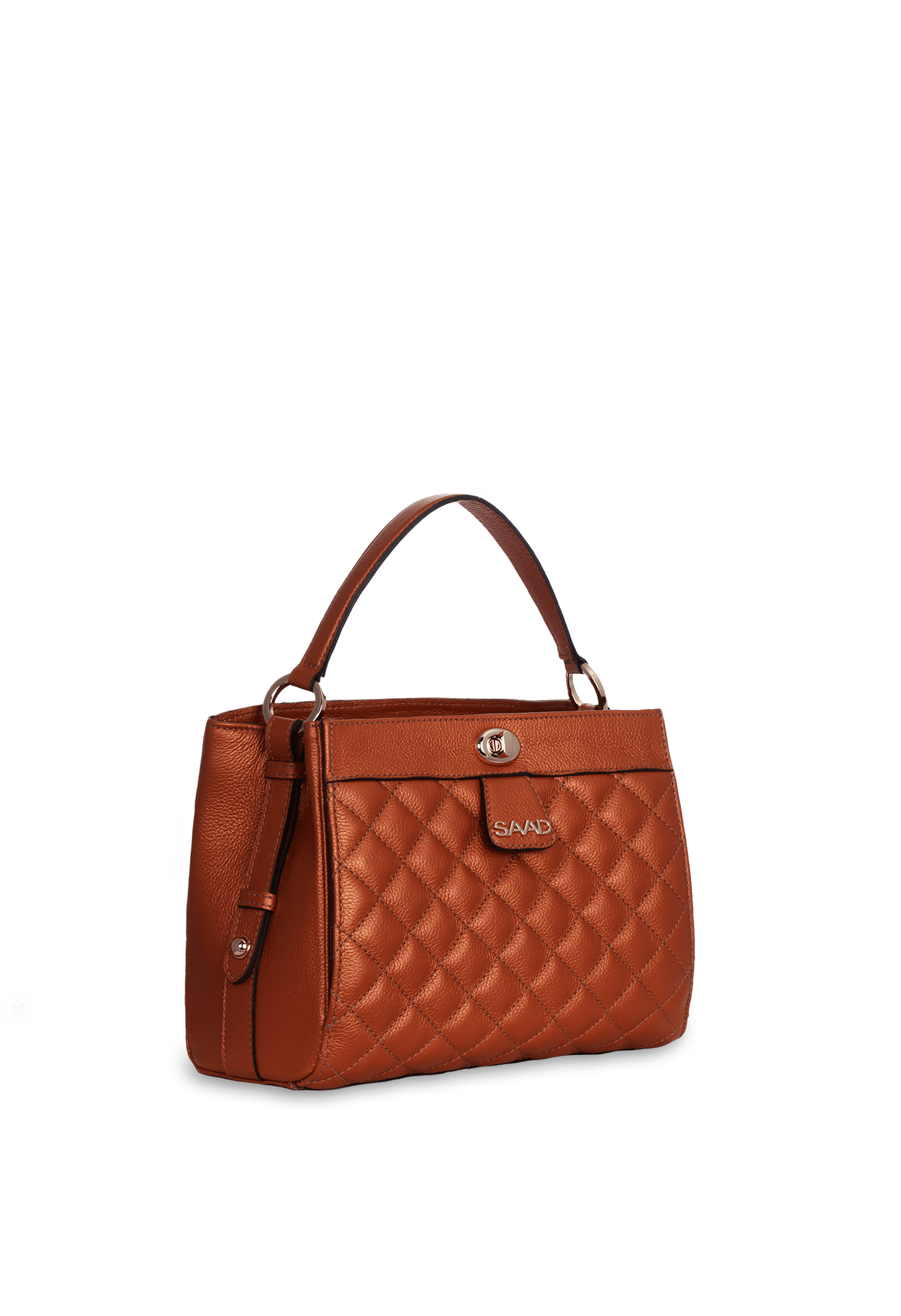 Bolsa Matelassê em Couro Perolado