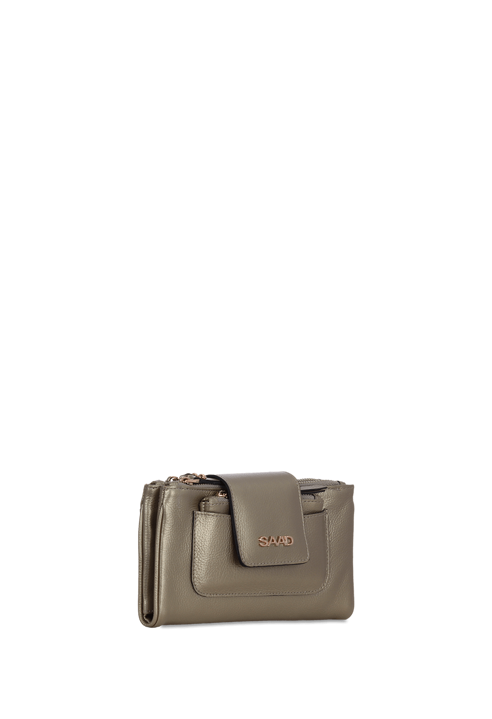 Bolsa Carteira em Couro Perolado