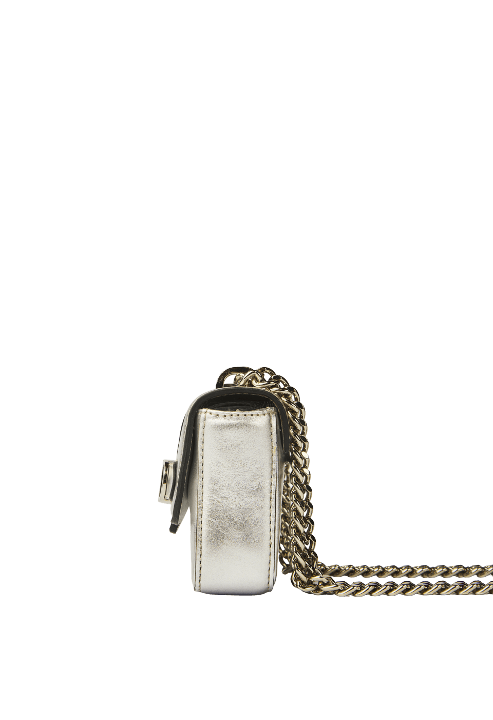 Bolsa Mini em Couro Metalizado