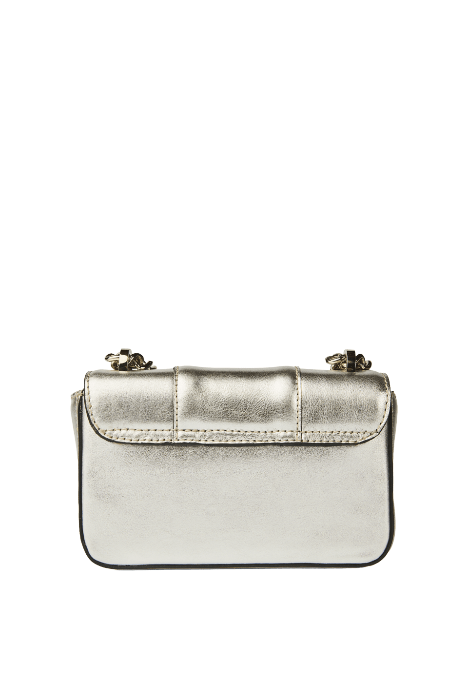 Bolsa Mini em Couro Metalizado