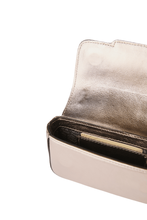 251-BL2119A - Bolsa Mini em Couro Metalizado