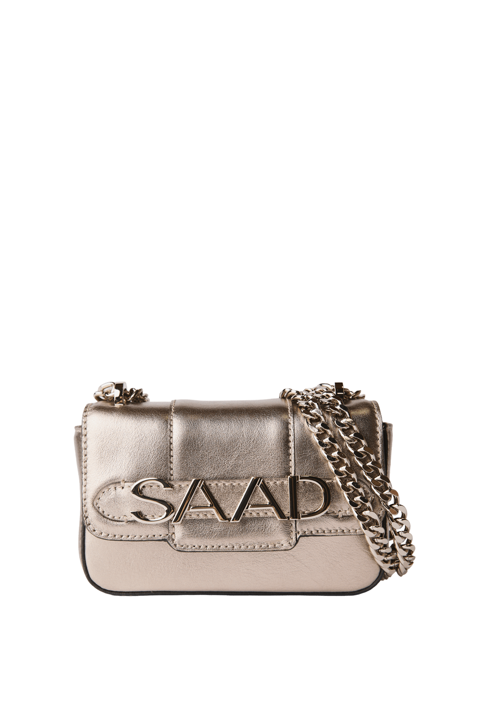 251-BL2119A - Bolsa Mini em Couro Metalizado