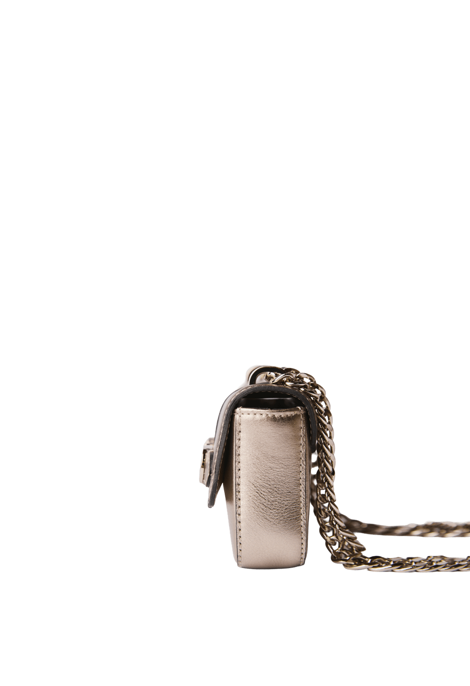 251-BL2119A - Bolsa Mini em Couro Metalizado