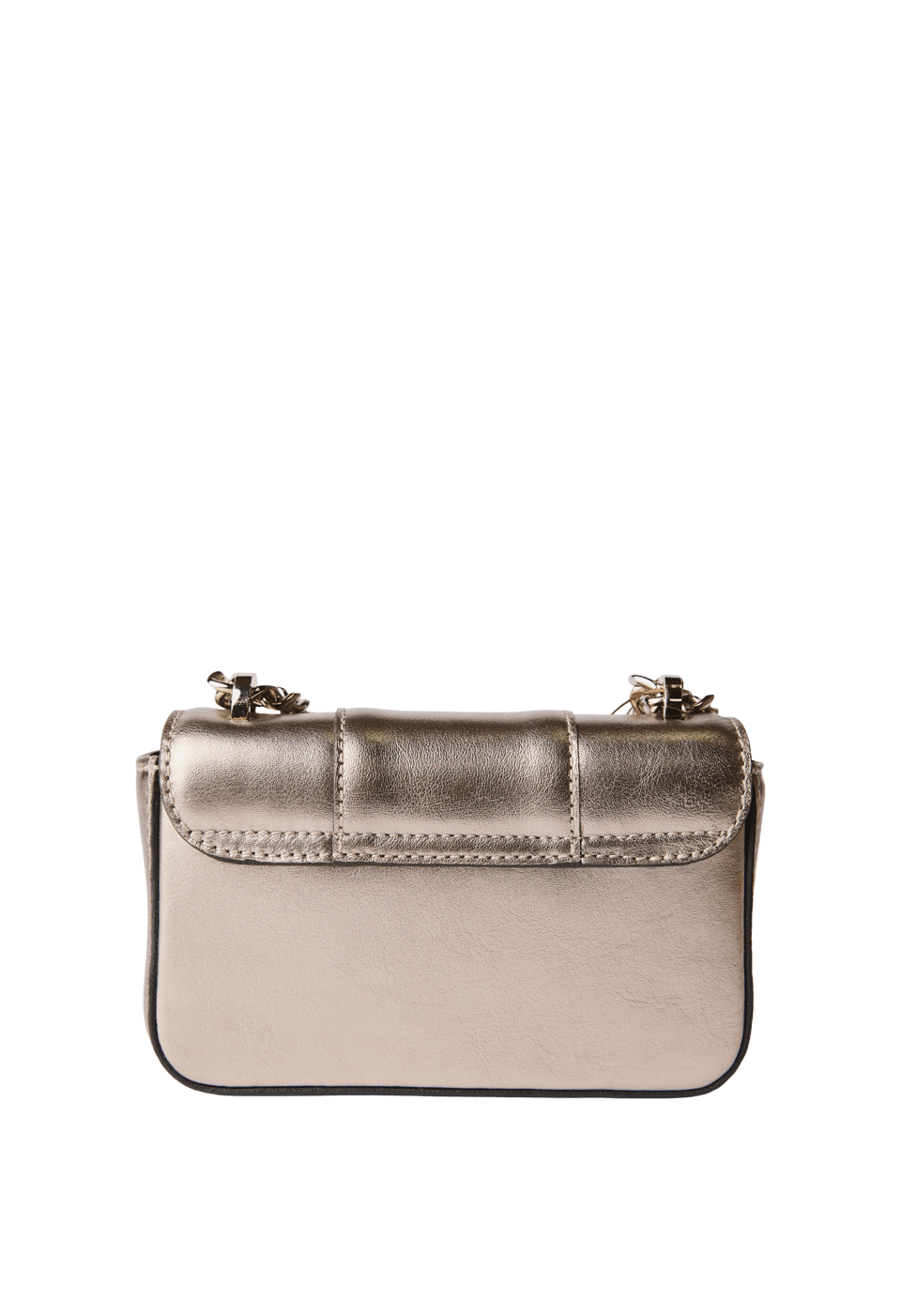 251-BL2119A - Bolsa Mini em Couro Metalizado