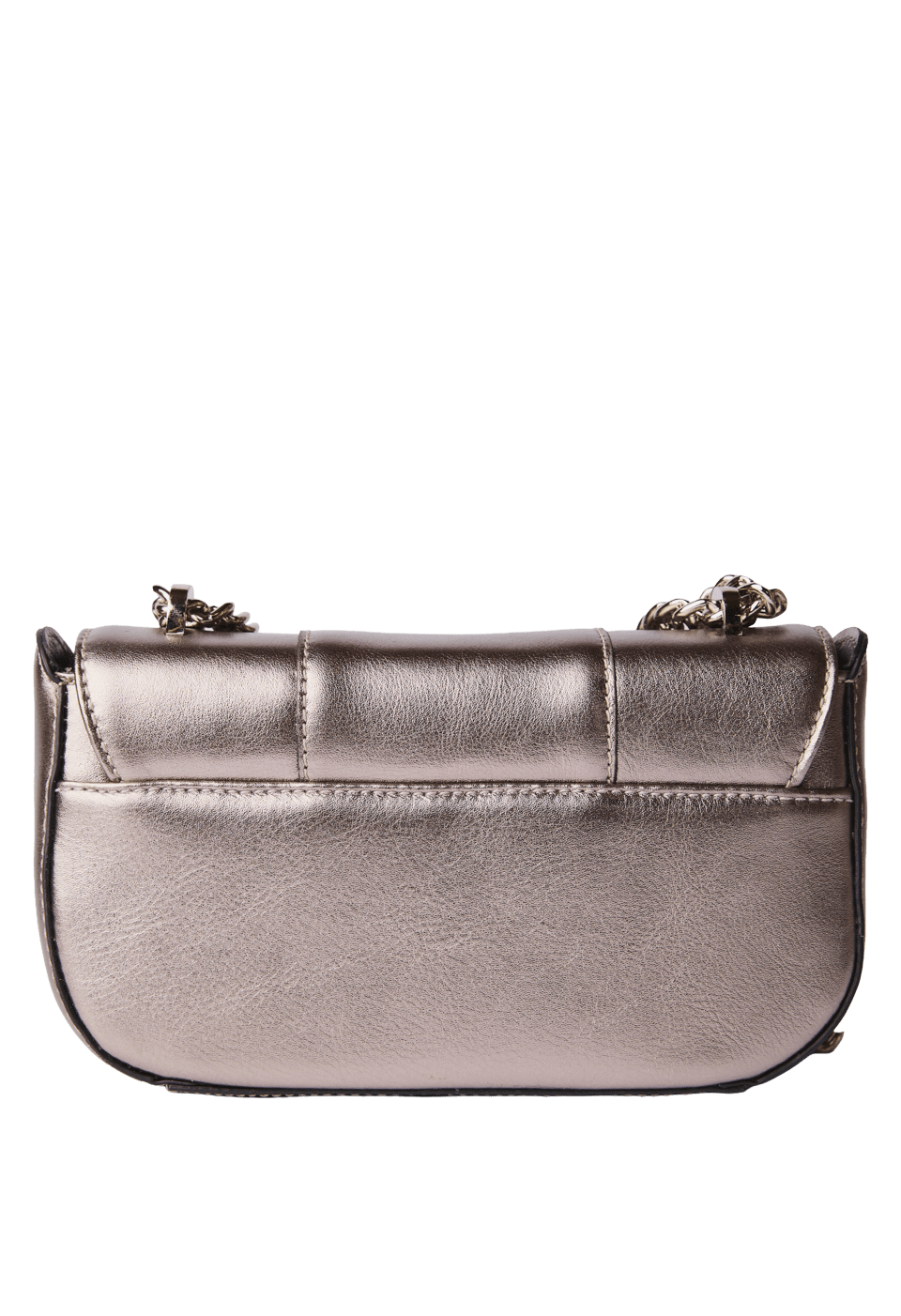 BL2129 - BOLSA PEQUENA METALIZADA COM ALÇA DE CORRENTE