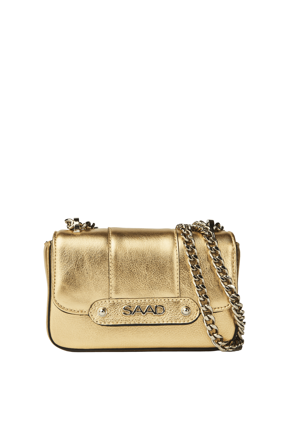 252-BL2147 - Bolsa Mini em Couro Metalizada