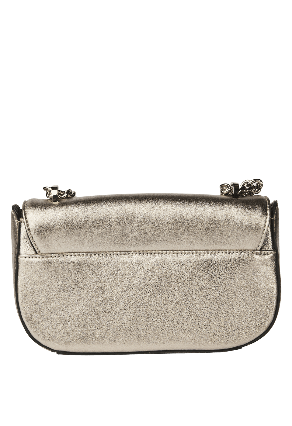 Bolsa Mini em Couro Metalizado