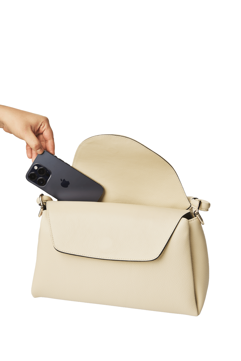 Bolsa Média em Couro