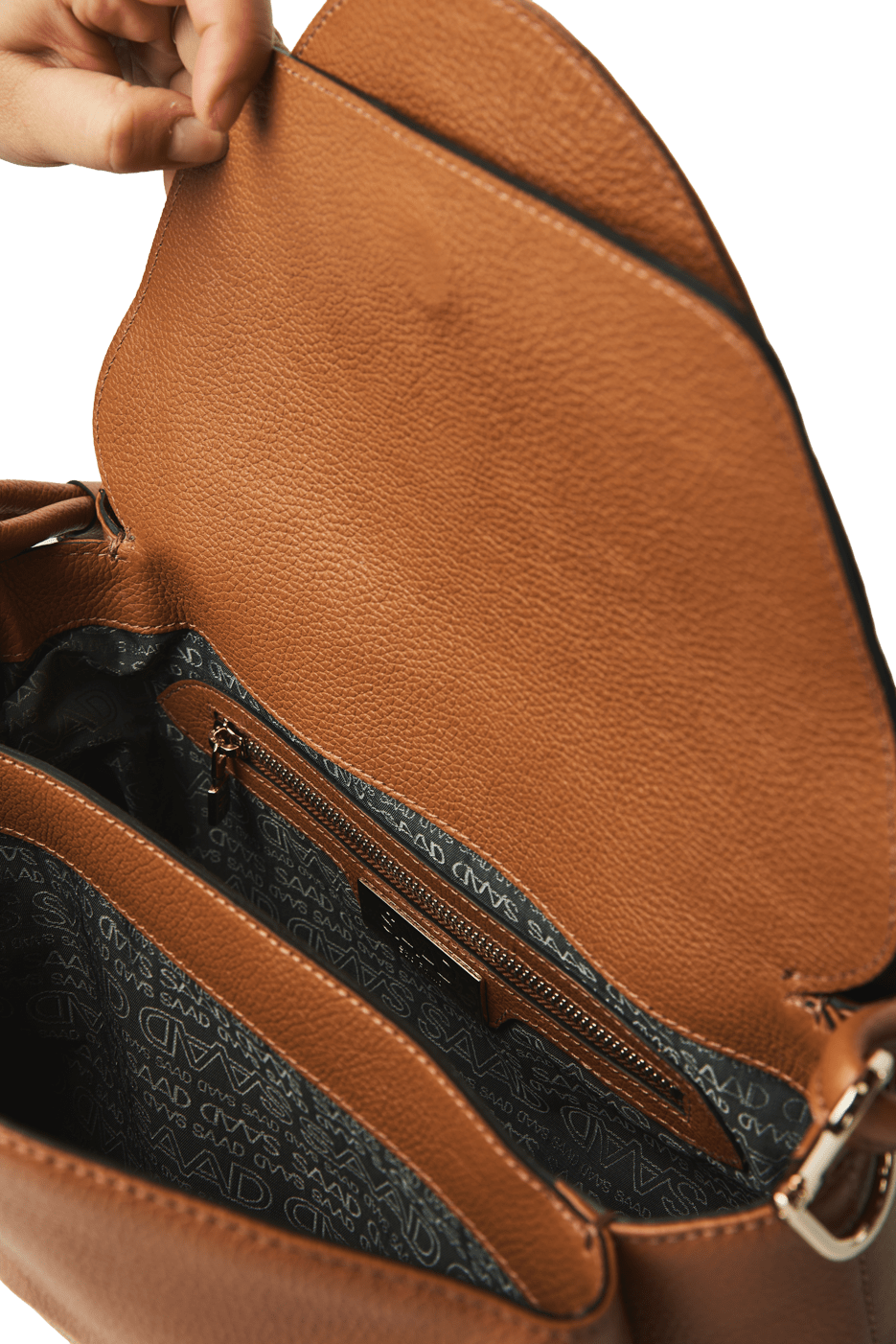Bolsa Média em Couro