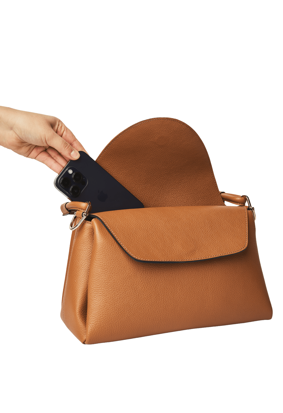 Bolsa Média em Couro