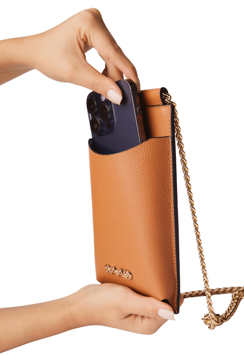 Mini Bolsa para Celular em Couro