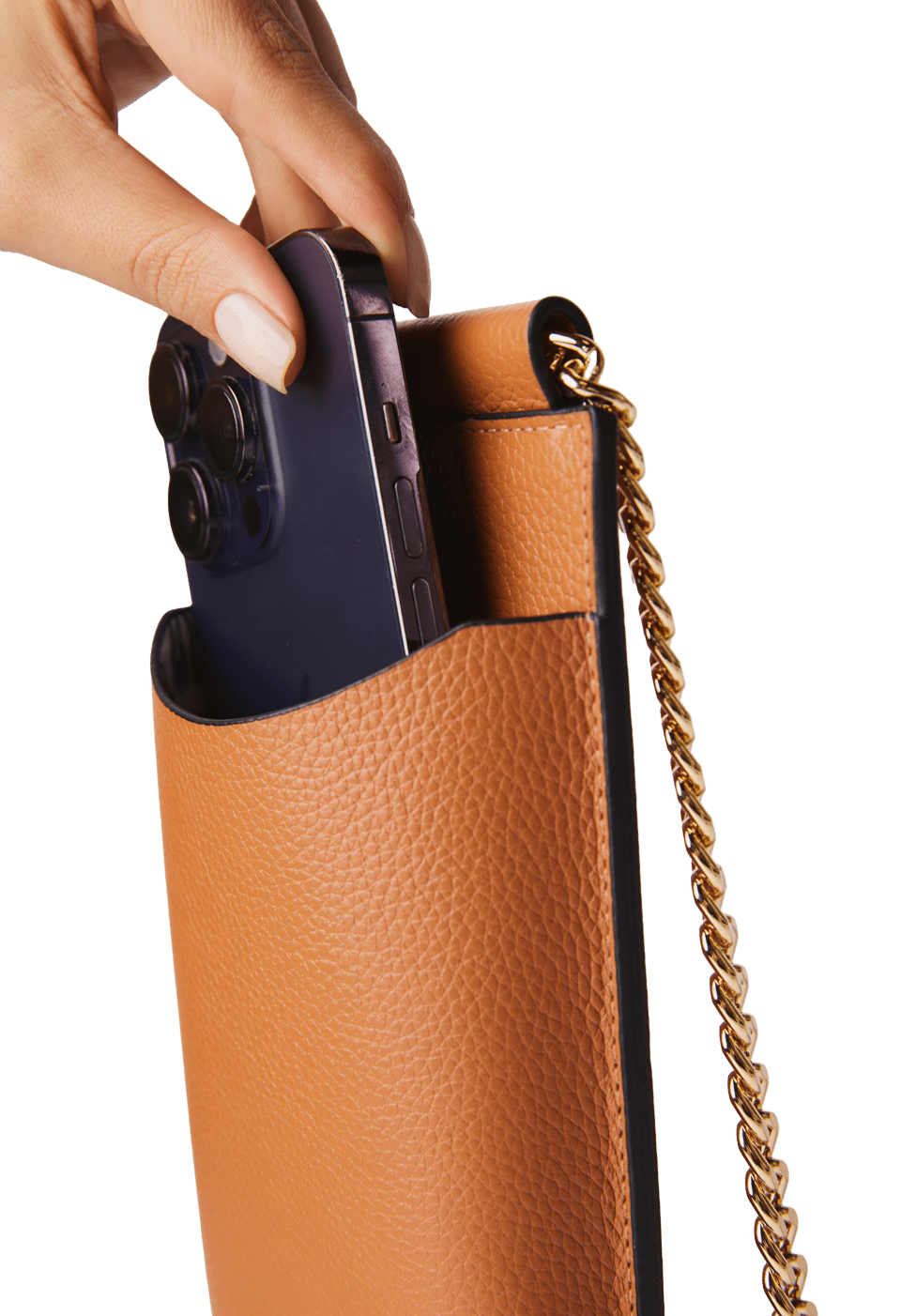 Mini Bolsa Celular em Couro