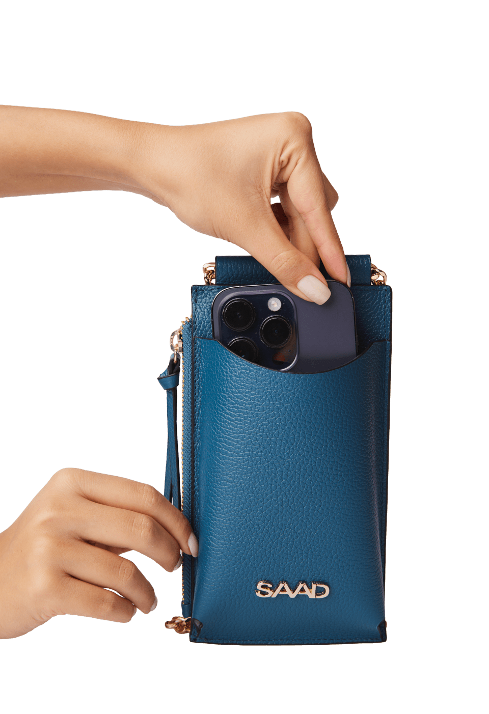 Mini Bolsa para Celular em Couro