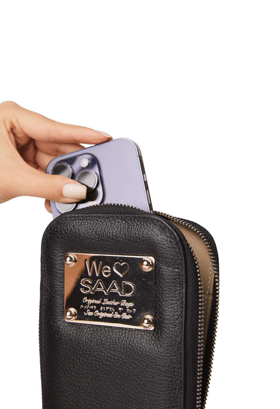 Mini Bolsa para Celular em Couro
