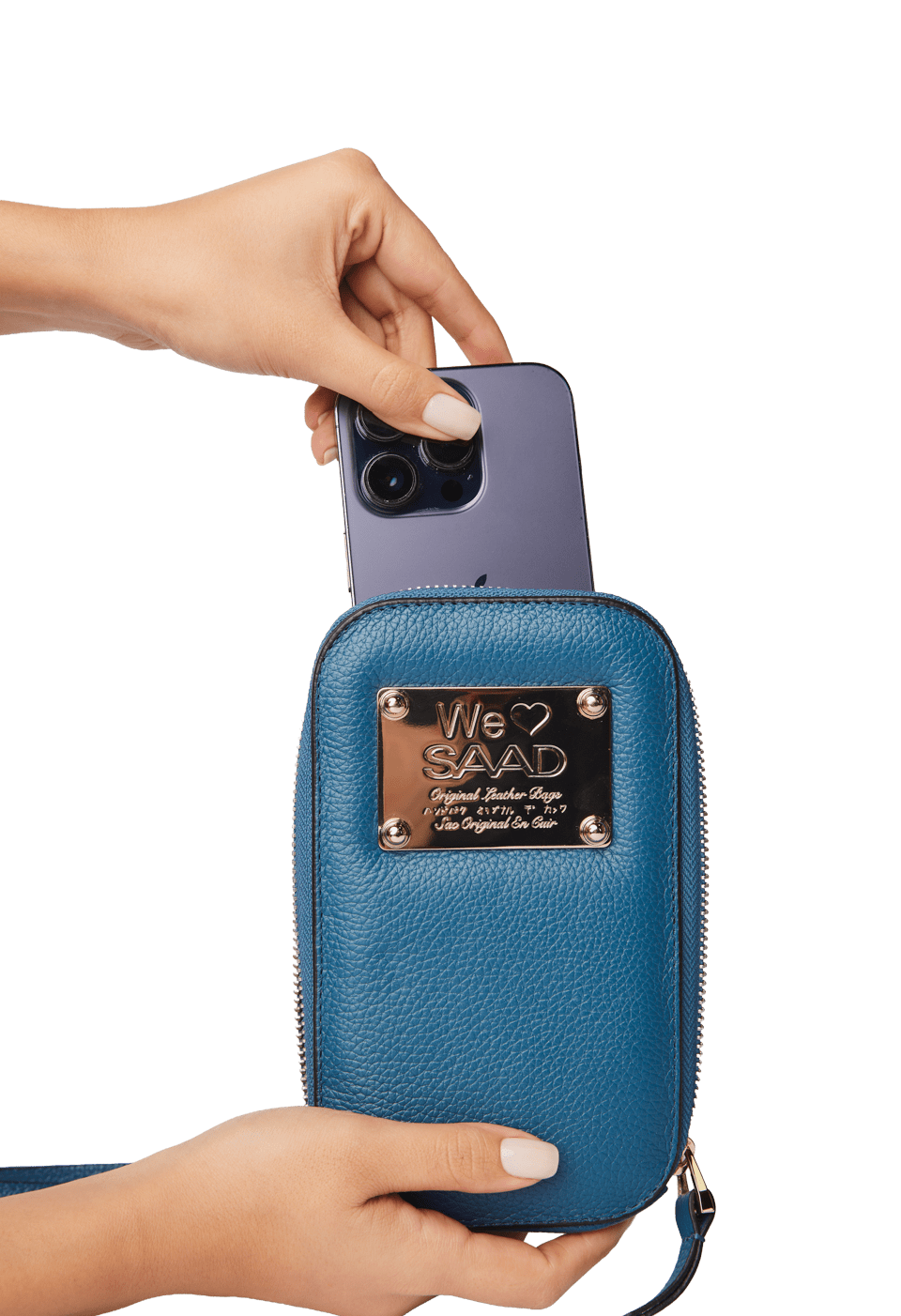 Mini Bolsa para Celular em Couro