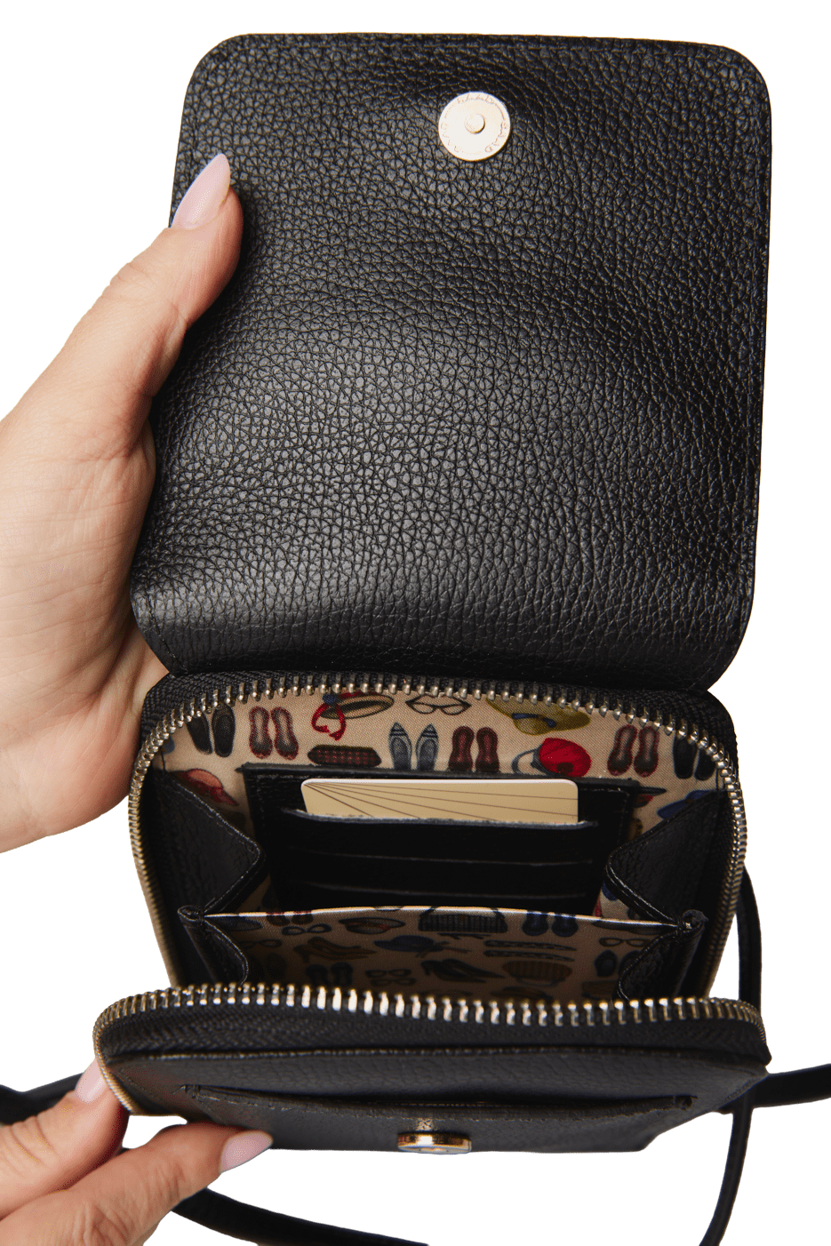 Mini Bolsa para Celular em Couro