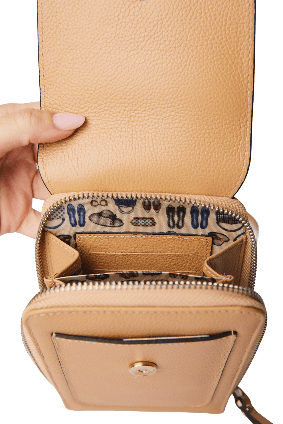 Mini Bolsa para Celular em Couro