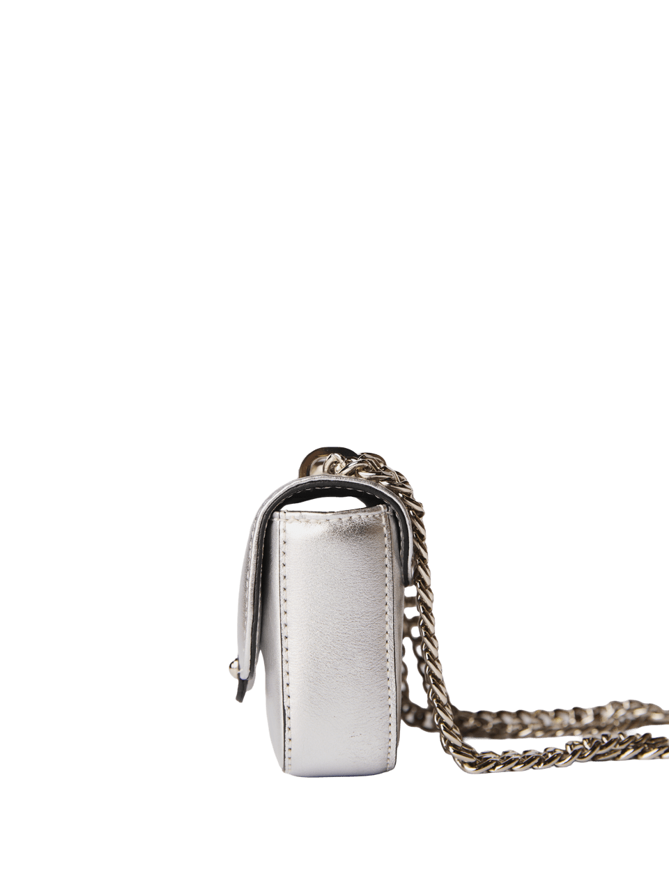 252-BL2147 - Bolsa Mini em Couro Metalizada