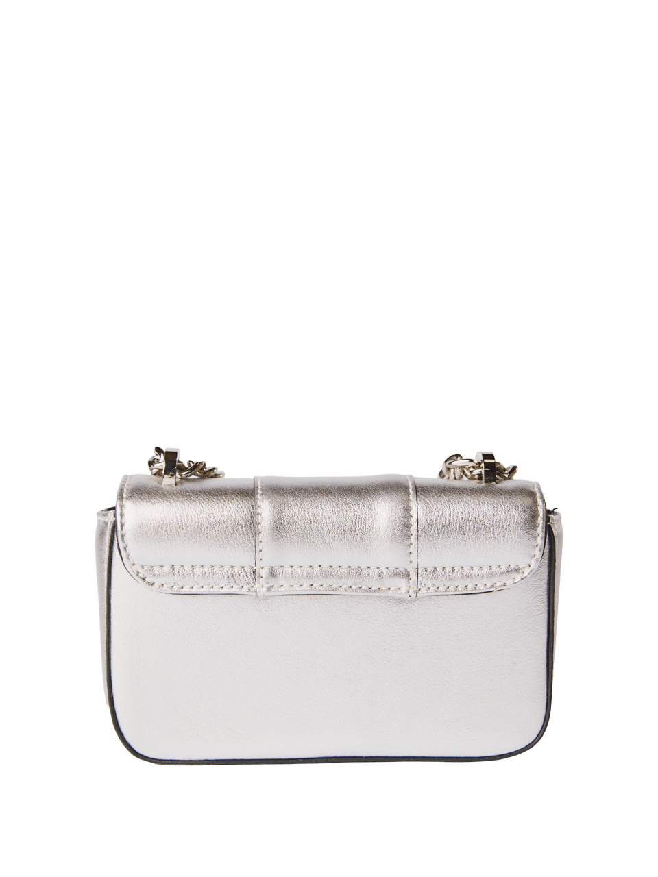 252-BL2147 - Bolsa Mini em Couro Metalizada