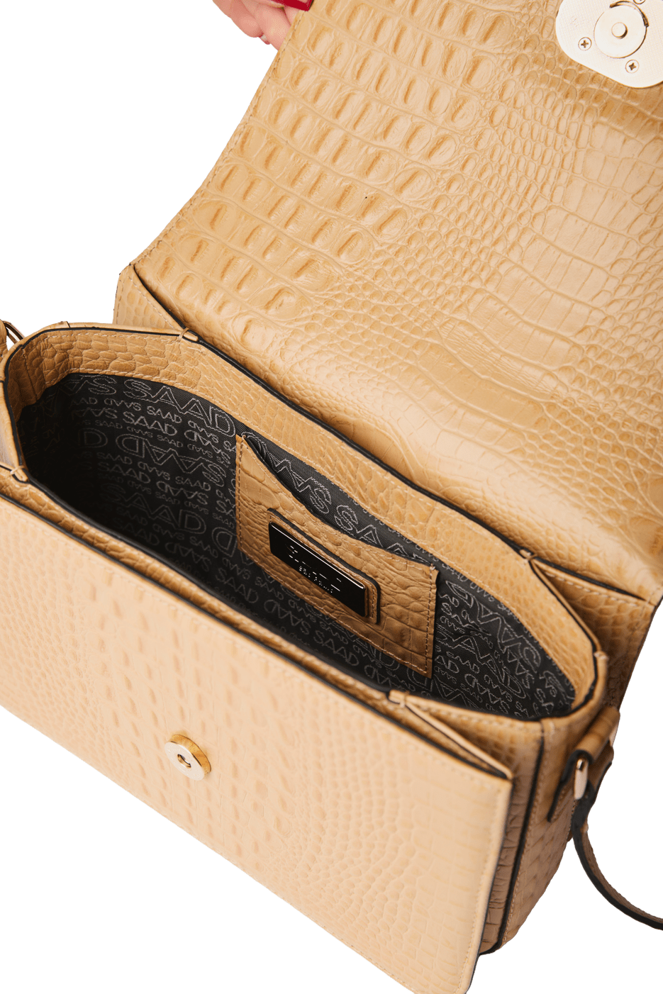 Bolsa Pequena em Couro Croco