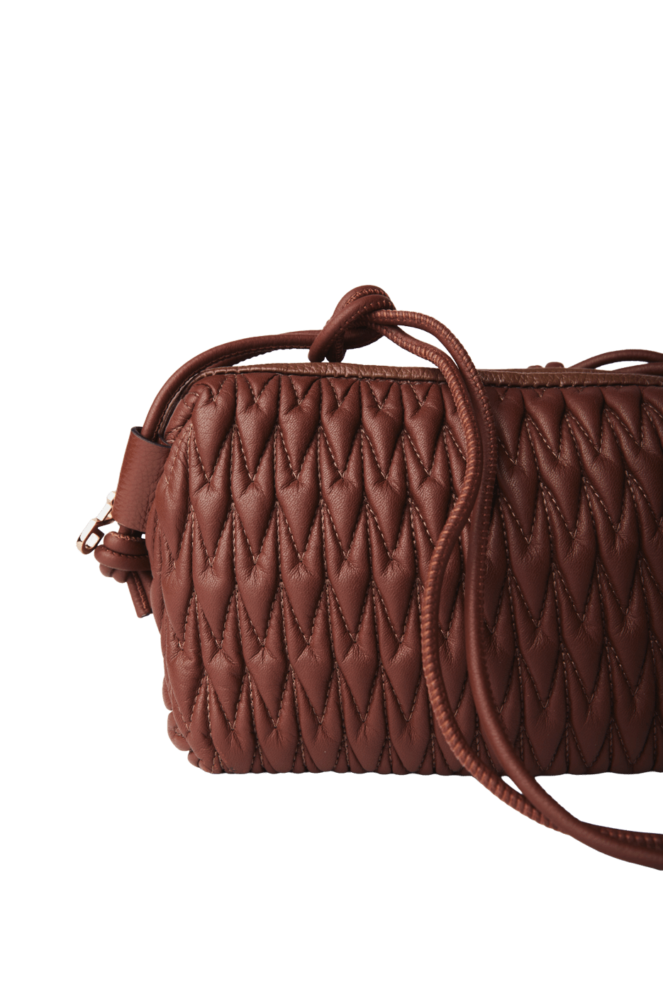 252-BL2413A - Bolsa Mini em Couro Drapée