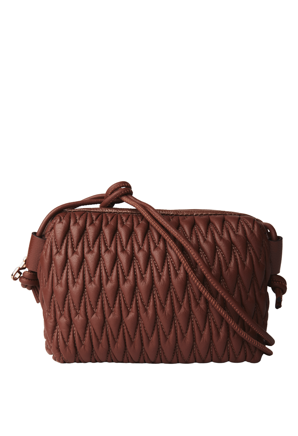 252-BL2413A - Bolsa Mini em Couro Drapée