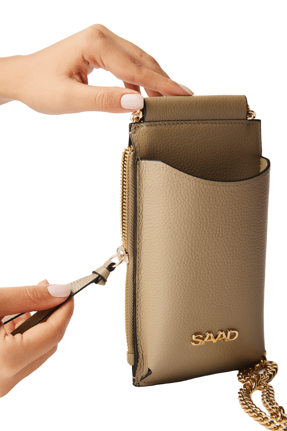 252-MINI-BL02 - Mini Bolsa Celular em Couro