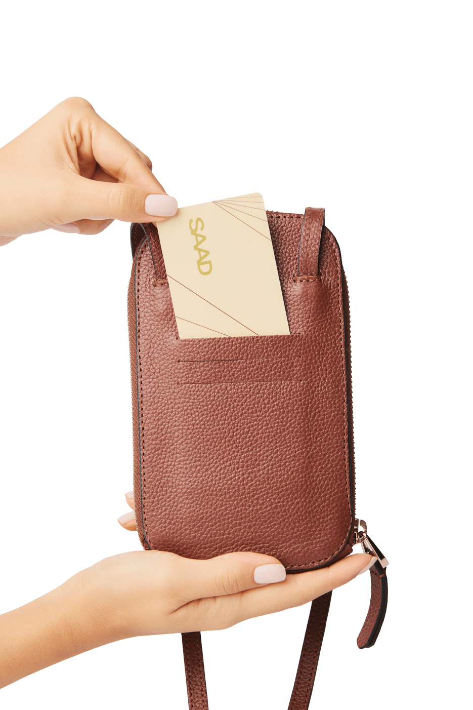 Mini Bolsa para Celular em Couro