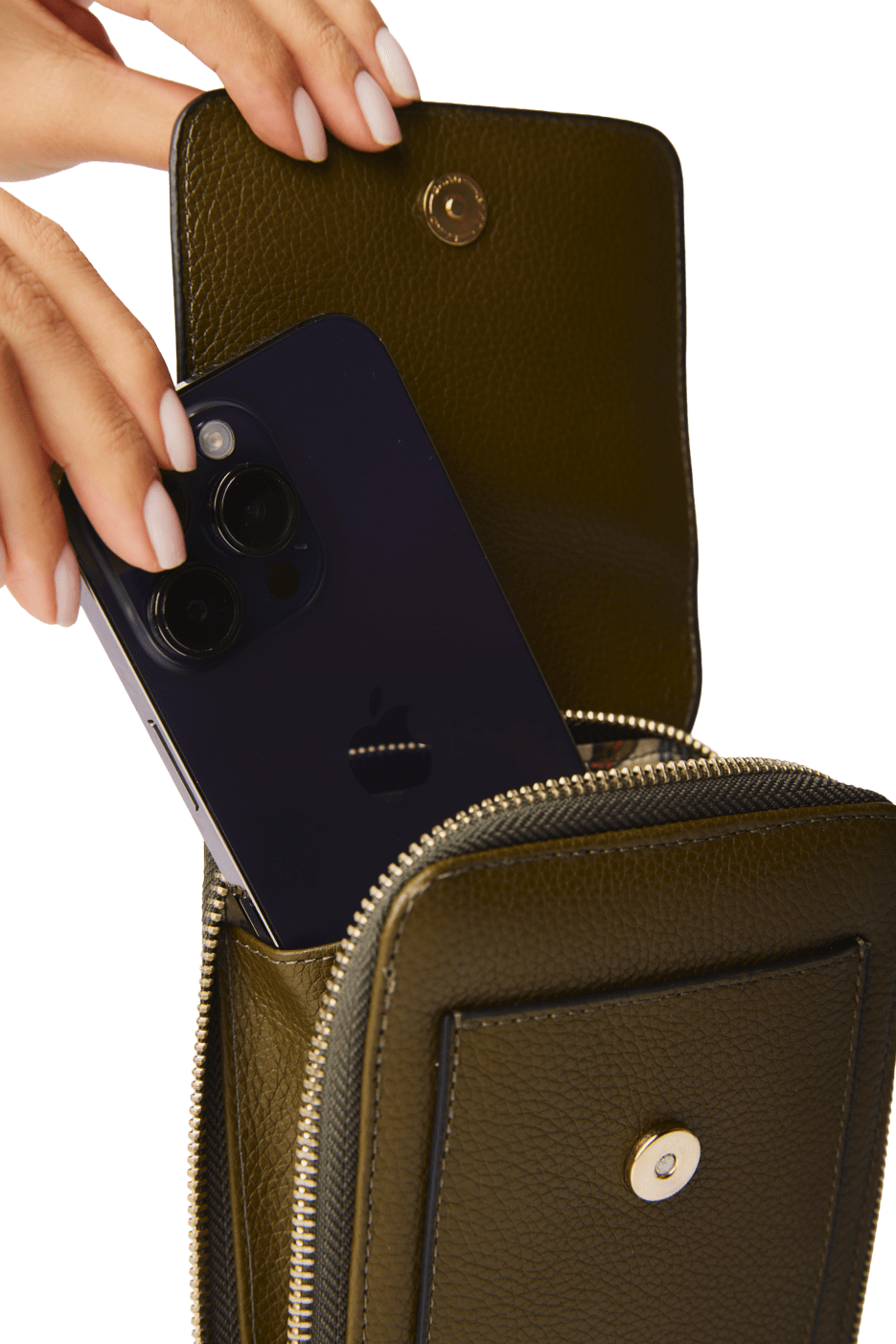 Mini Bolsa para Celular em Couro