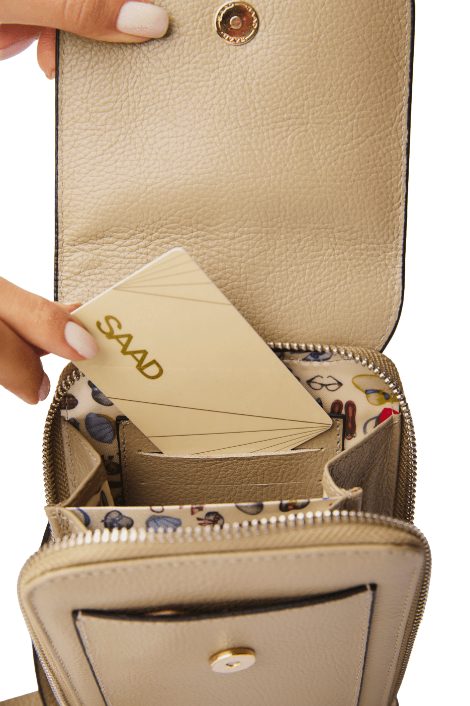 Mini Bolsa para Celular em Couro