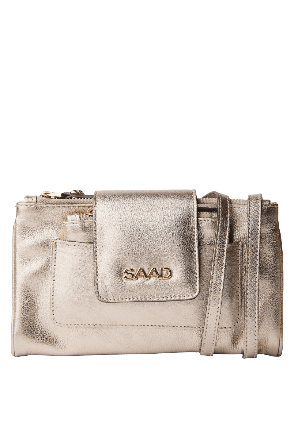 Mini Bolsa em Couro Metalizado