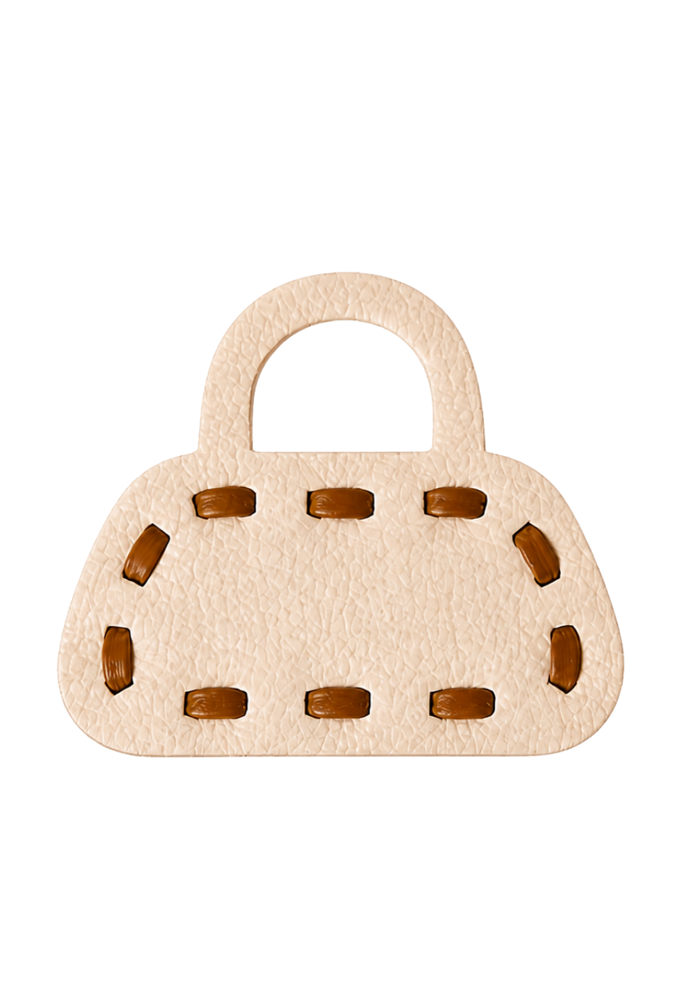 BL2194 - BOLSA DE COURO FLOATER PESPONTO BICOLOR
