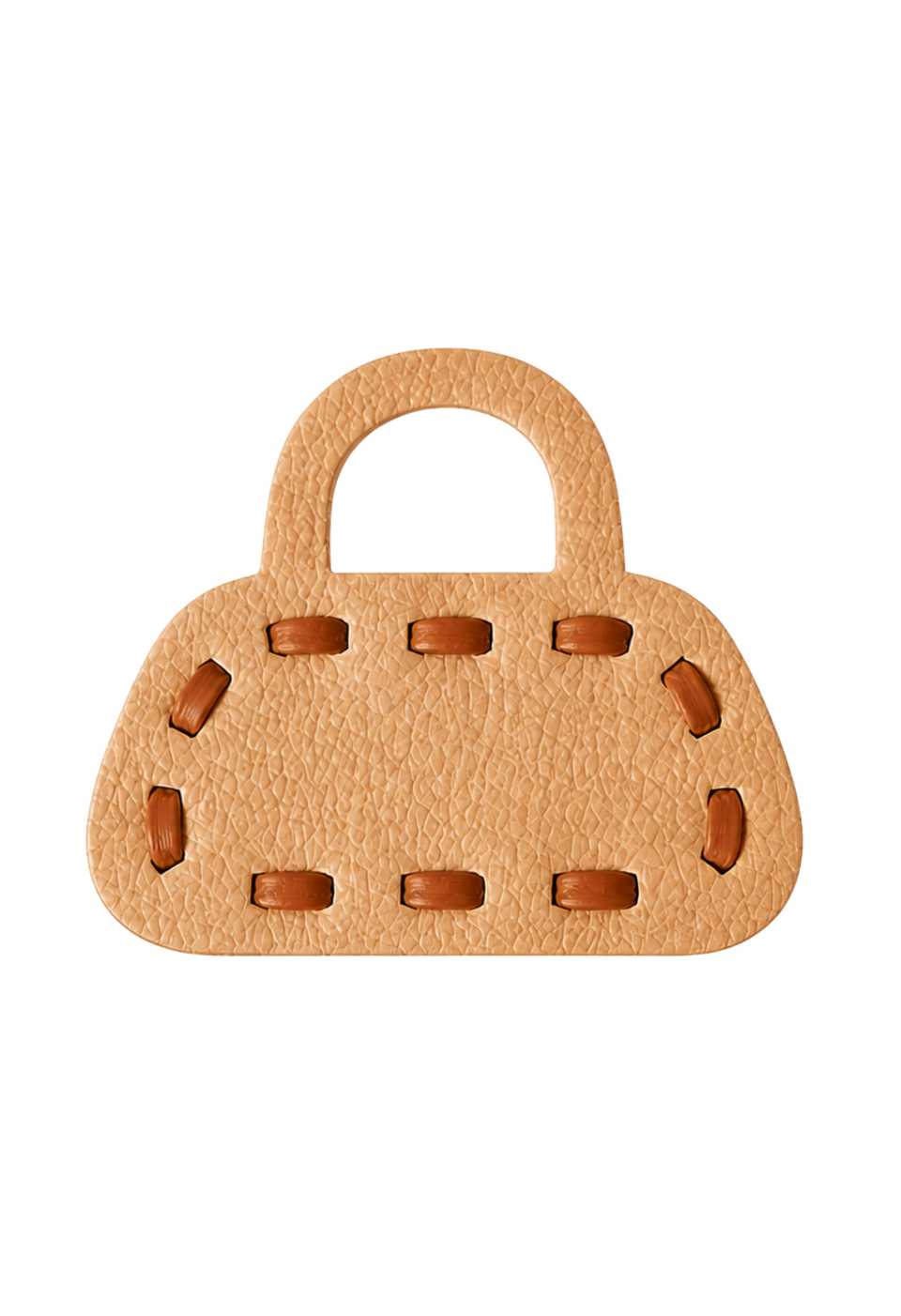 BL2194 - BOLSA DE COURO FLOATER PESPONTO BICOLOR