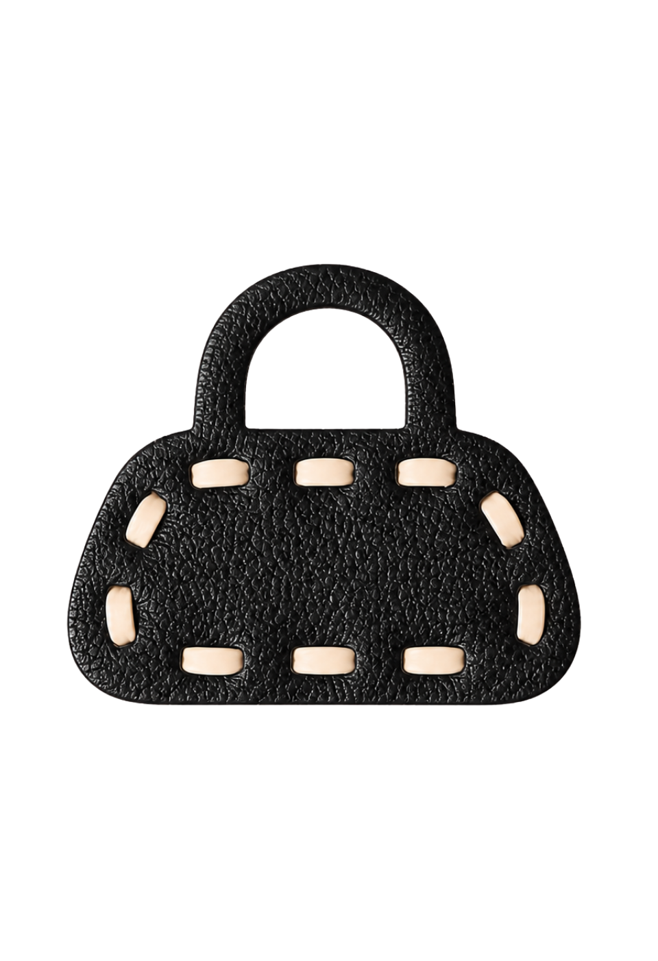 BL2194 - BOLSA DE COURO FLOATER PESPONTO BICOLOR