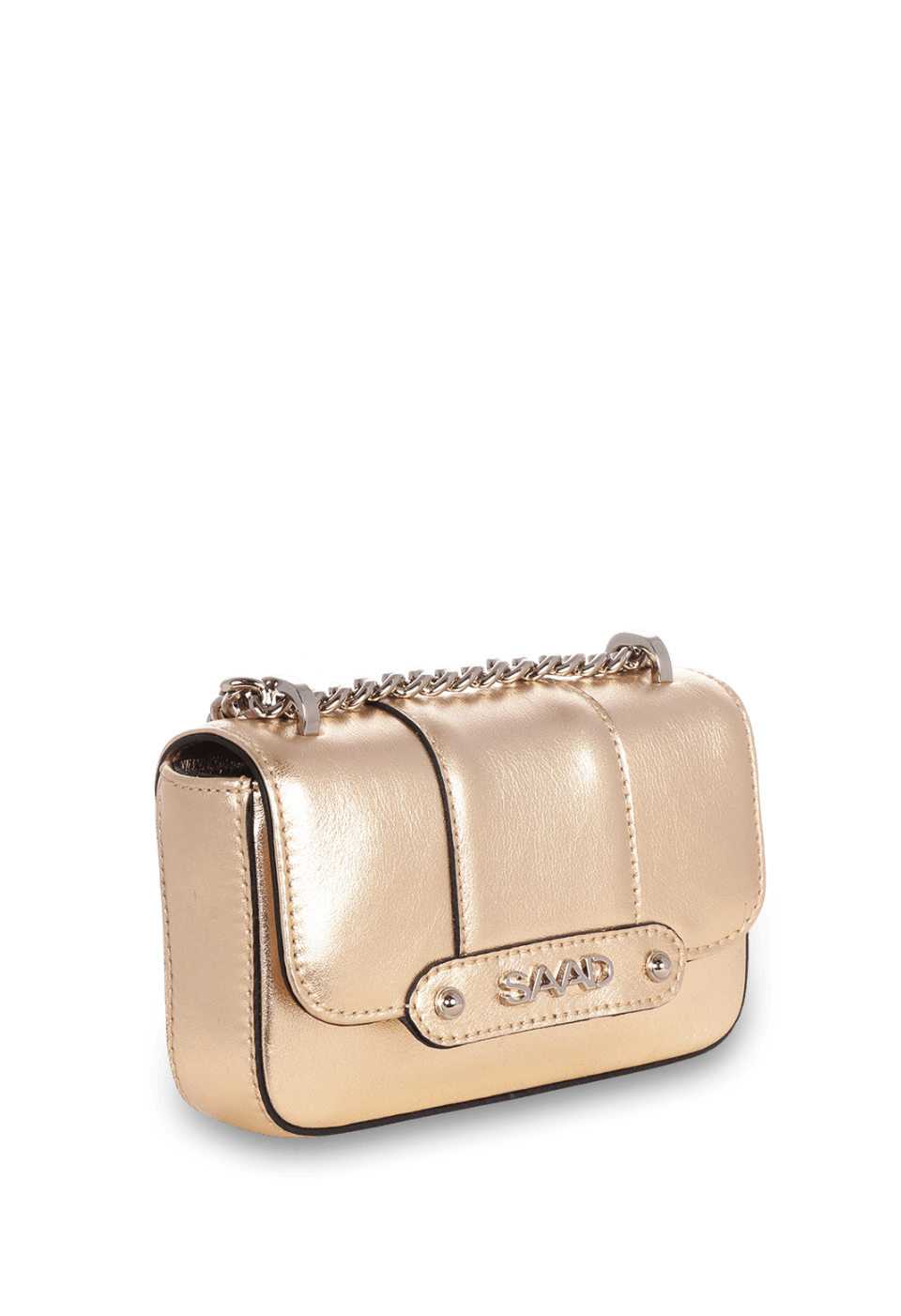 Bolsa Mini em Couro Metalizada