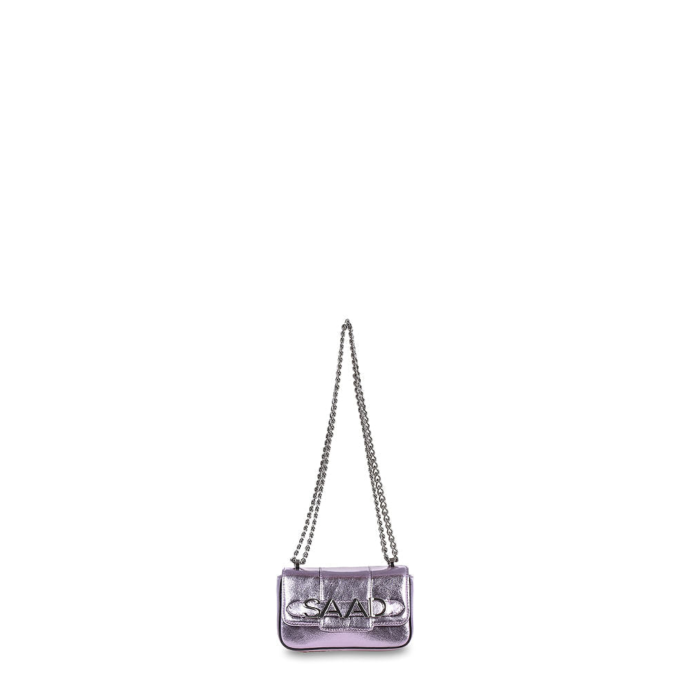 Bolsa Mini em Couro Metalizado
