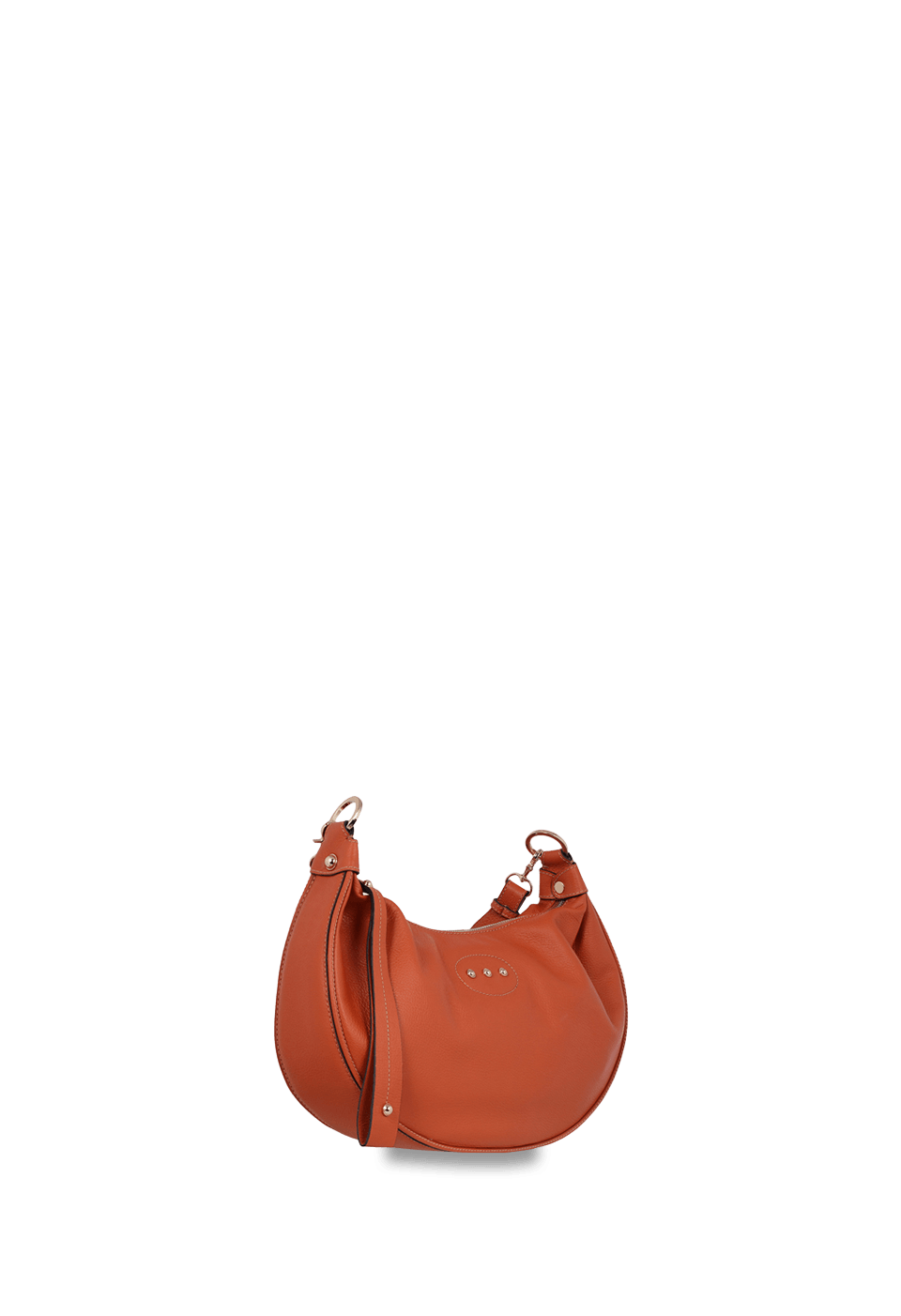 Bolsa Arredonda em Couro